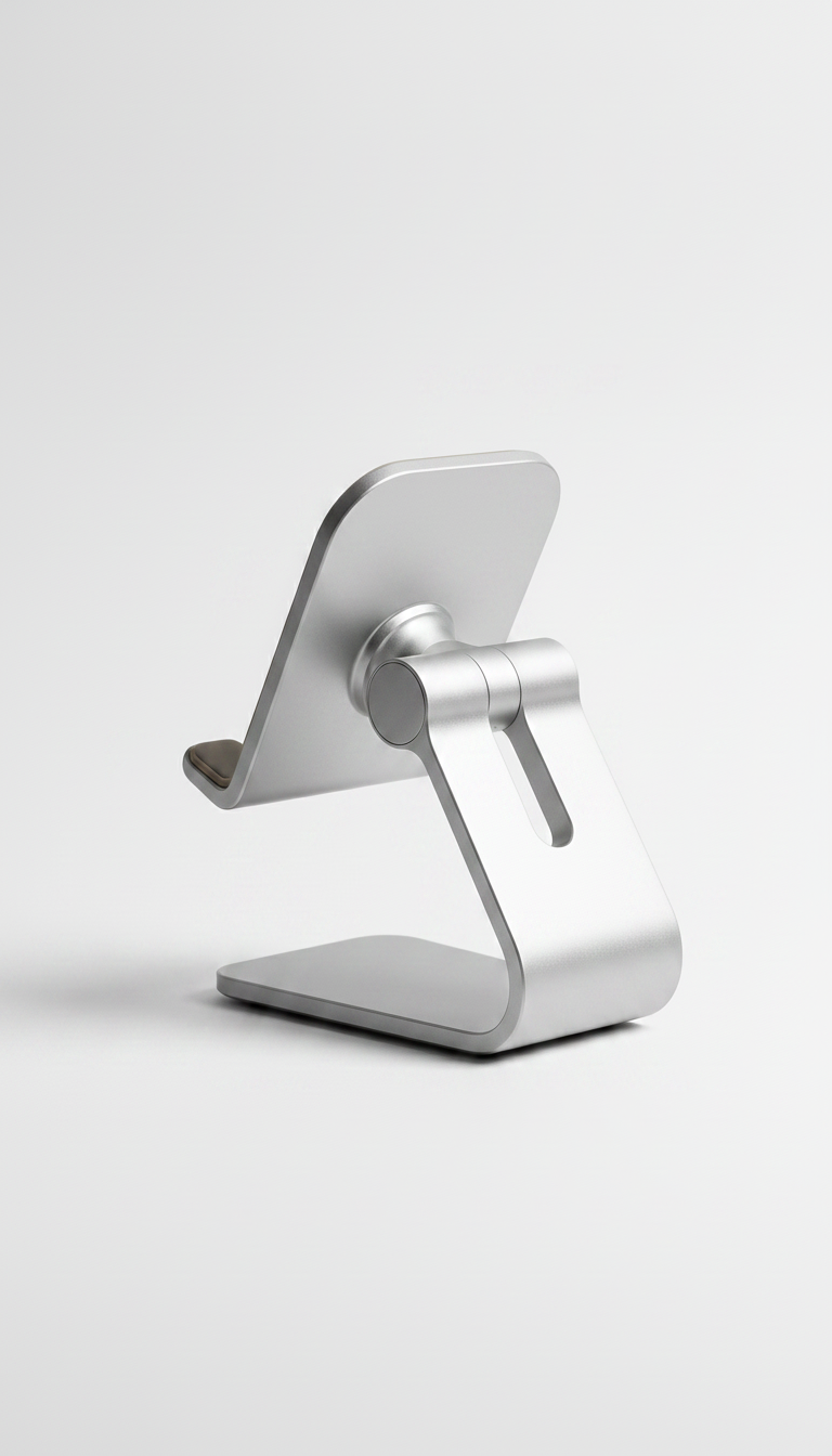 Alternate angle view of Ergonomic Desktop Phone Stand