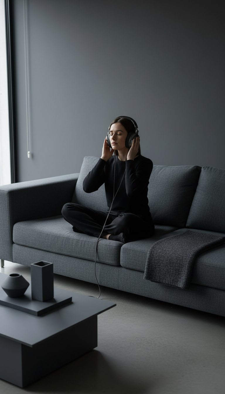 Over-Ear Studio Headphones in use