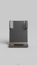 Aluminum smartphone holder, Three-quarter angle as default to showcase form and surface details; straight-on options for...