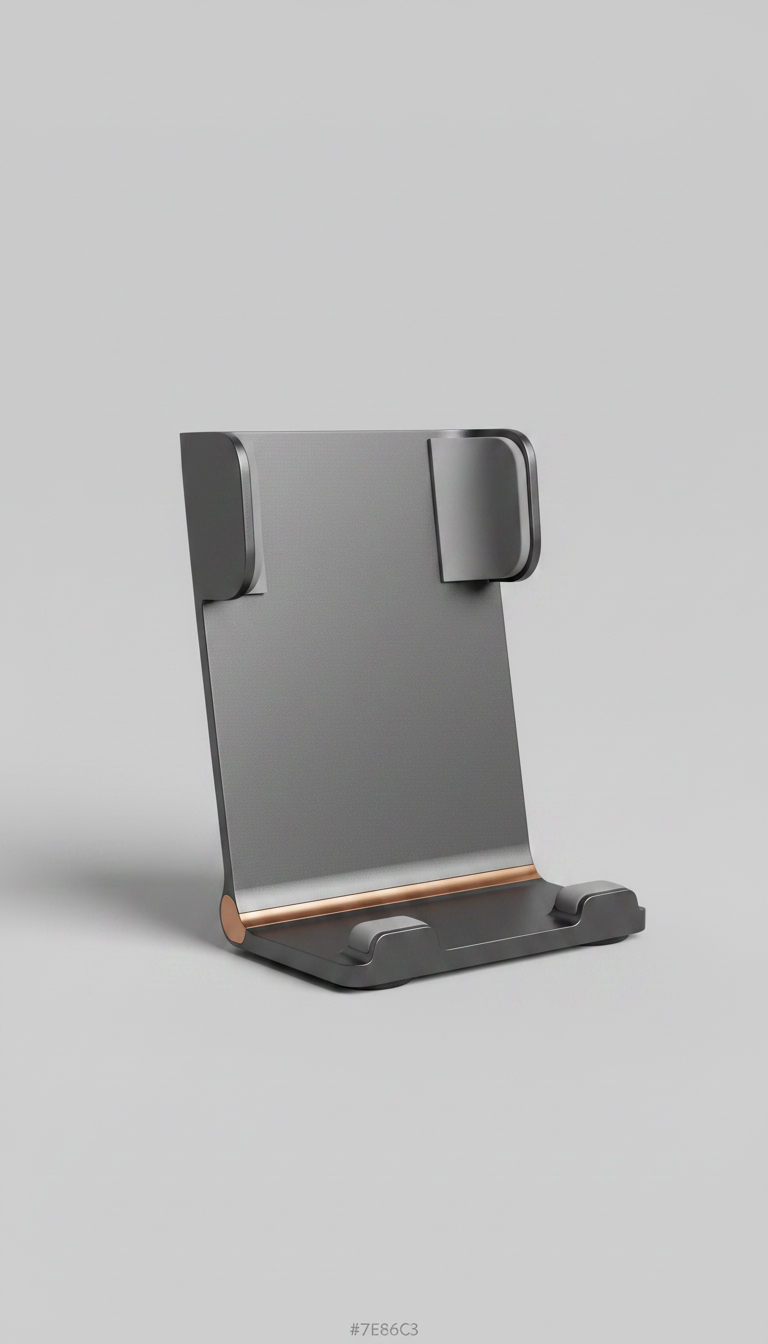 Alternate angle view of Aluminum smartphone holder