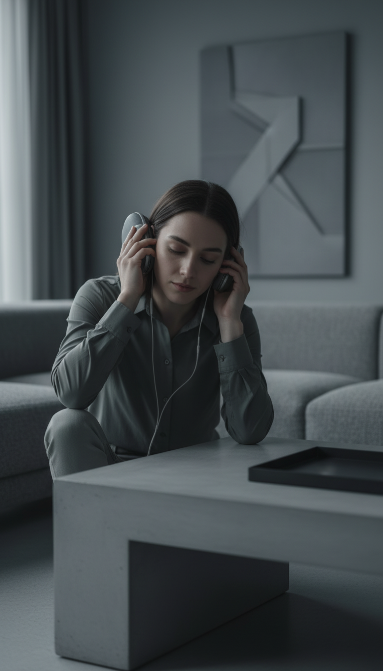 Sleek Audio Accessory Case in use