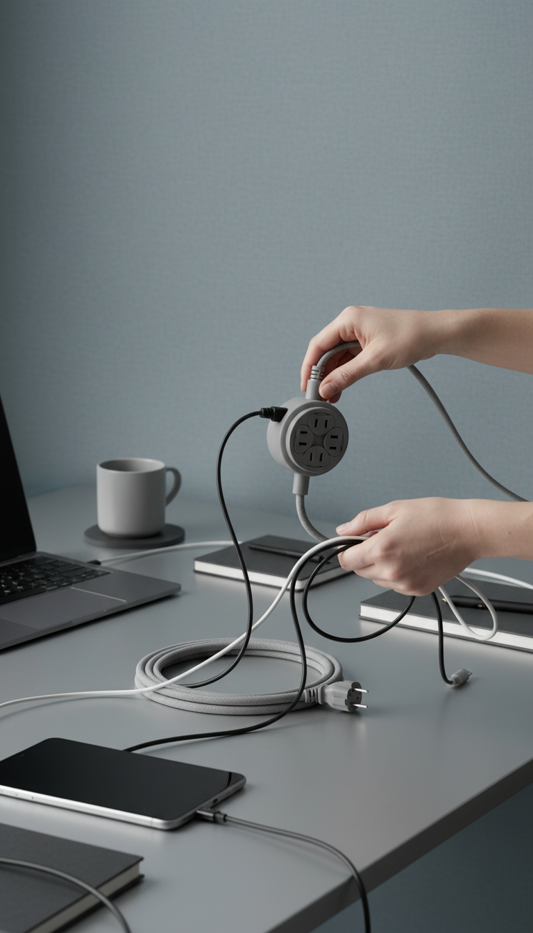 Eco Power Extension Cord in use