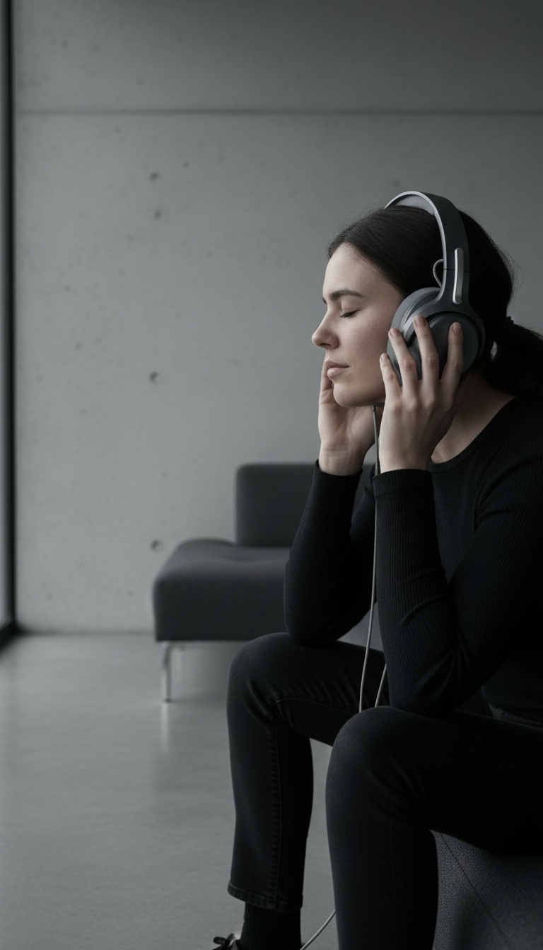 Over-Ear Headphones in use